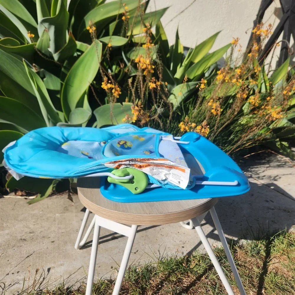 Summer Infant Mother's Touch Deluxe Baby Bather Tub Bathroom Blue Ducks